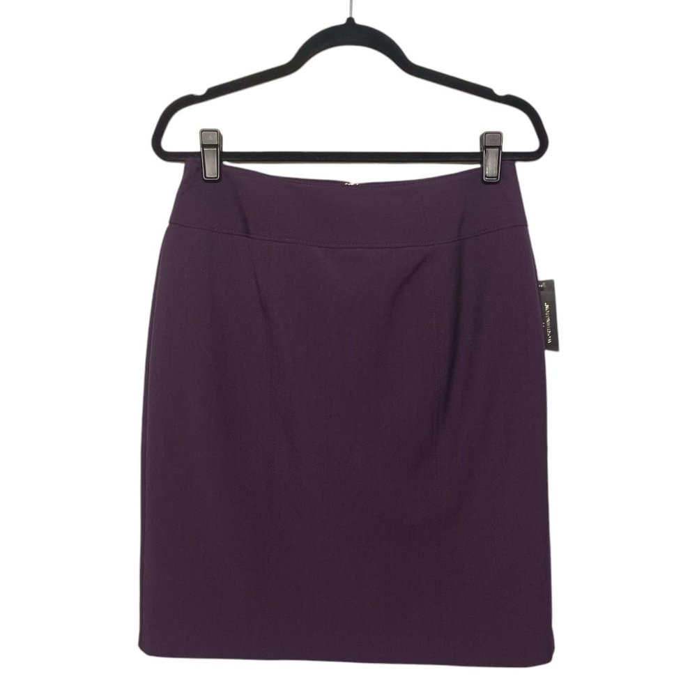 WORTHINGTON Skirt 10 Medium NWT Plum Purple Pencil Career Business Preppy Work